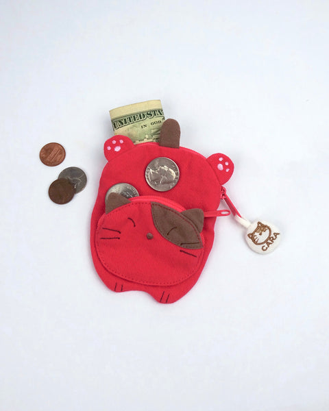 Cat Sploot Coin Pouch