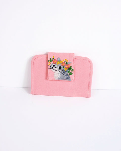 Flower Kitty Card Case