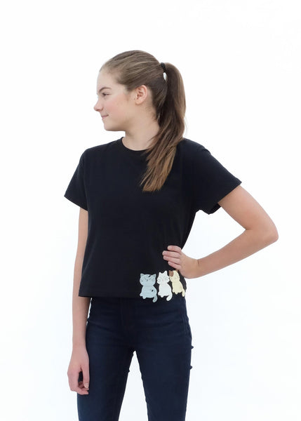 Three Lil Kittens Crop Top