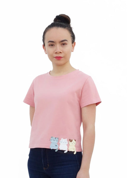 Three Lil Kittens Crop Top