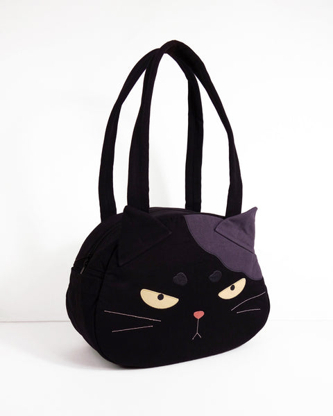 Grumpy Cat Face Shoulder Bag (Black)