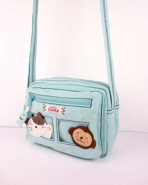 All-Aboard Crossbody (Cat and Monkey) Small